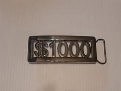 $1000 Dollar CUSTOM Belt Buckle -Put your Any Dollar Amount NUMBERS on Buckle