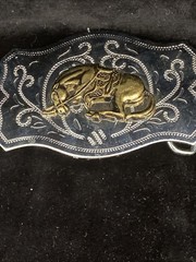 Vintage Western Cowboy Rodeo Horse Belt Buckle – Made in Hong Kong Unbranded