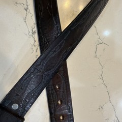 Levi’s Brown/Black Leather Tooled Western Belt Silver Buckle Men&rsquo;s Cowboy