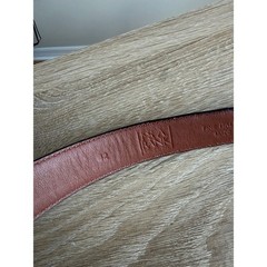 Jos. A. Bank Mens Cognac Brown Fine Italian Leather Dress Belt Gold Buckle 42