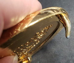 Von West Inlaid Shell Casing Ends Gun Firearm Belt Buckle 1980s Gift