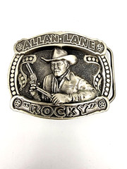 ALLEN LANE “ROCKY” Belt Buckle Western Cowboy Sharpeco
