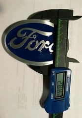 Ford Belt Buckle , Blue Enamel Fill Pewter Finish