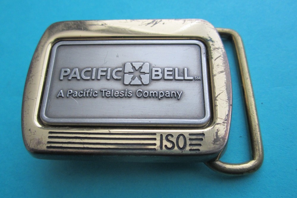 Pacific Bell Belt Buckle Pacific Bell Iso Belt Buckle Pac Bell Souvenir Buckle