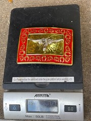 Western Buckle Gold Silver Red Longhorn Bull Cowboy Fit 2 » Hebillas Vaqueras