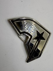 Famous Stars & Straps Silver Black Star Logo Metal Y2K Belt Buckle