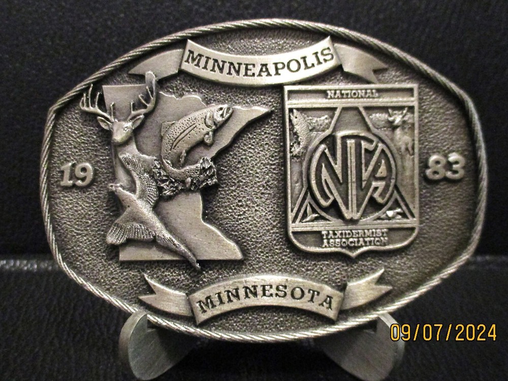 National Taxidermist NTA 12th Convention & Show Minneapolis MN Belt Buckle Deer