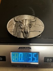 Vintage 1989 Arroyo Grande Buckle Longhorn Belt Buckle AG30 Made in USA