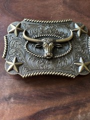 Longhorns Bull Head Style Western Cowboy Cowgirl Belt Buckles