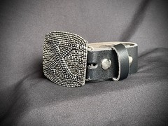 Gothic Punk Studded “X” Wearable Art Buckle & Belt Set – Darren McNeese