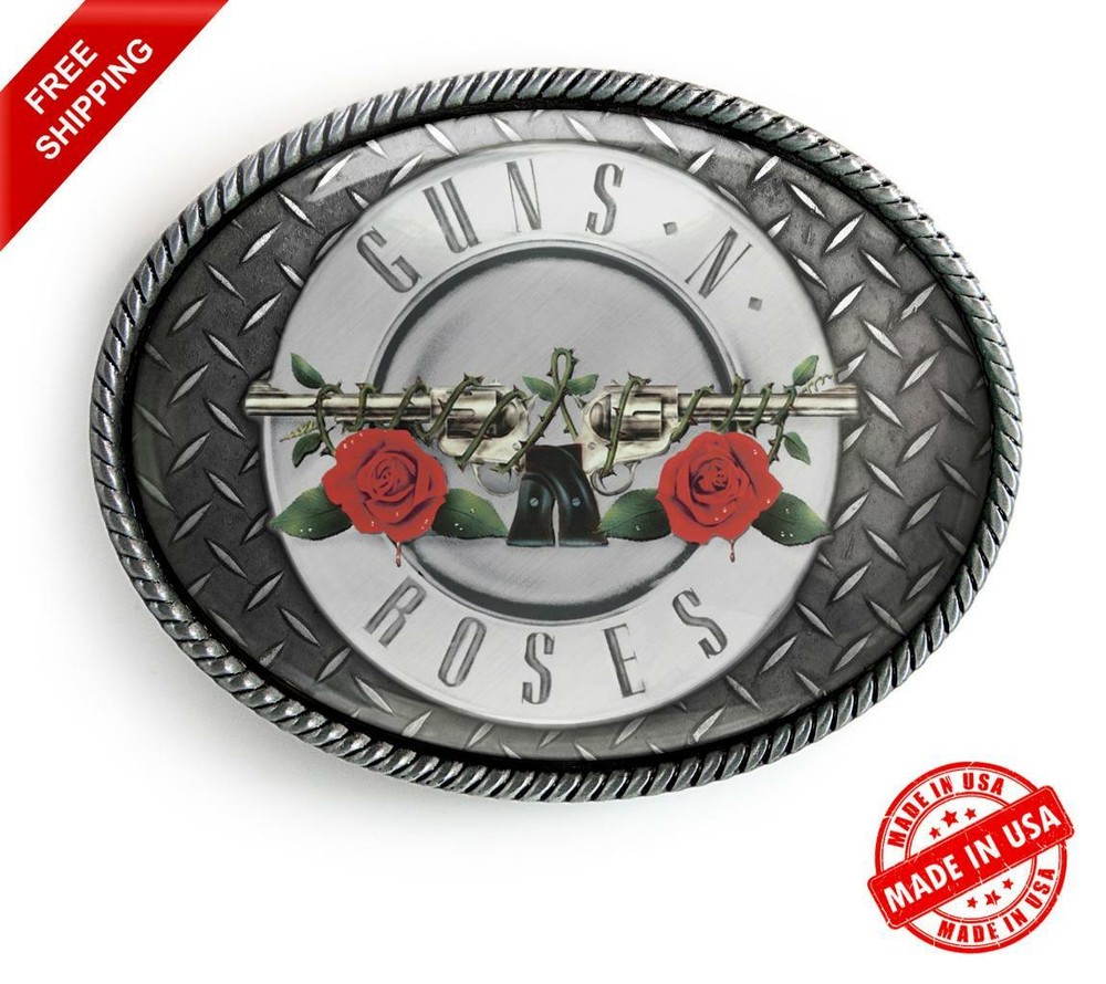 Guns n Roses Belt Buckle – Rock n Roll High Quality Handmade Buckle – 692
