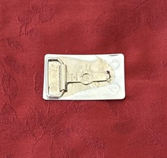 Chambers Belt Co Silver Tone Western Horse Belt Buckle Rectangular