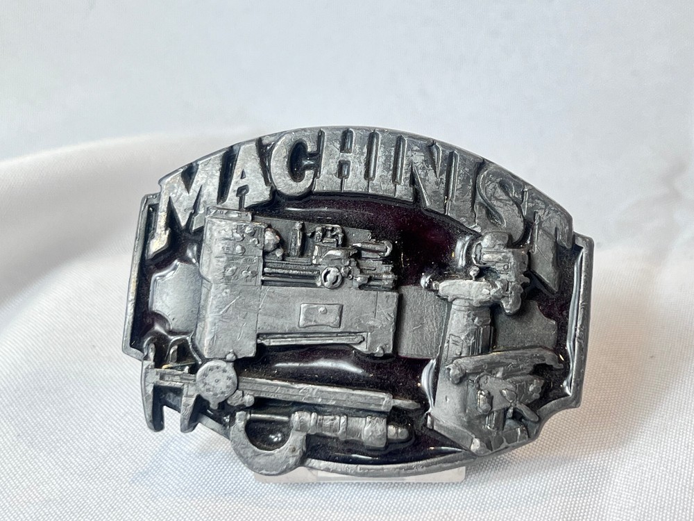 1987 Siskiyou Buckle Co Belt Buckle Machinist R-50 Williams Oregon USA