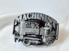 1987 Siskiyou Buckle Co Belt Buckle Machinist R-50 Williams Oregon USA
