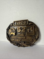 Tisco Tractor 52nd Anniversary Belt Buckle VTG 1937-1987 Cast Brass Ltd Ed Farm