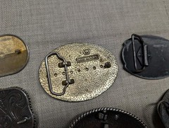 vintage LOT OF 15 belt buckles WESTERN native american RODEO cowboy HORSE