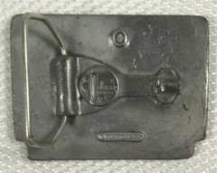 Vintage 1975 WYOMING w/ Horses Dezy Pewter Tone Belt Buckle