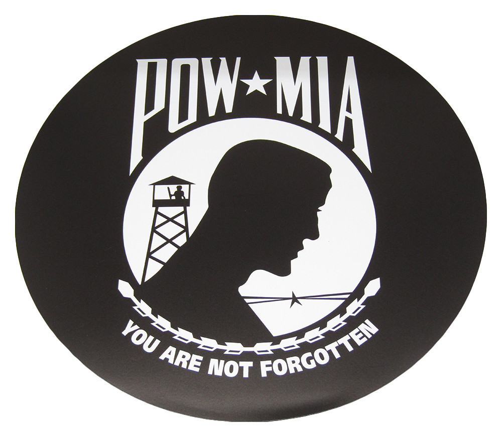 U.S. POWMIA POW MIA Circular 12&Prime; Inch Magnet (Car / Fridge / Other)
