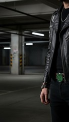 Men Silver Metal Belt Buckle Fashion Green Skeleton Biker Skulls Punk Rocker Emo