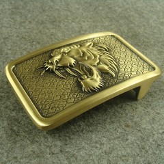 Solid Brass “ Tiger ” rectangle Belt Buckles 1.5&Prime; Plate Pin western Buckle Z309