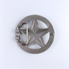 Vintage Black White Enamel Circle Star Belt Buckle Boucle de ceinture