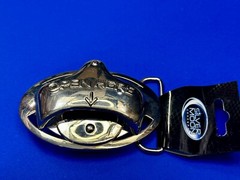 Open Here 2004 NOS Belt Buckle and Bottle Opener by Silver Moon Concepts