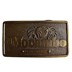 Vintage belt buckle El Mocambo Music Hall Toronto 1976 Jimm Watson Palms Sun