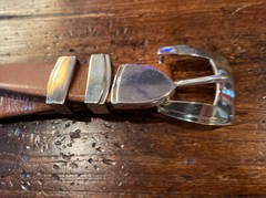 James Reid Ltd Sterling Silver Silver Belt Buckle 31-32-1.25-1”JR🦬✅