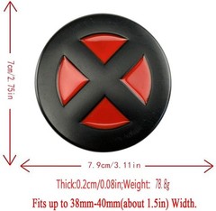 Marvel Comics X-Men Logo Black Red Metal Belt Buckle Men Clip Superhero
