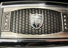 Men&rsquo;s Automatic Belt Buckle Silver Tone & Black Fashion