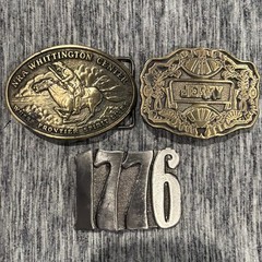 Belt Buckle Lot Of 3 NRA 1776 Jerry