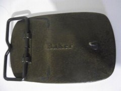 Goss Colorliner Printing Press Brass Belt Buckle by Baker Gold Tone