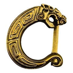 Dragon patterned belt buckle, pure copper smooth buckle accessory, brass