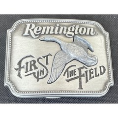 Vintage 1980 Remington Sid Bell Canada Goose Belt Buckle First In The Field USA