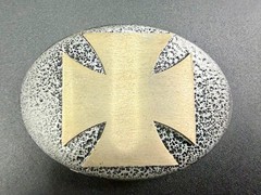 Maltese Iron Cross Religious Gothic Punk Vibe Textured Metal Belt Buckle