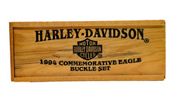 Harley-Davidson 1994 Pewter Commemorative Eagle Buckle Set by Baron