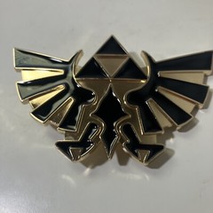 Nintendo Buckle The Legend Of Zelda Black and Gold Triforce Belt 4.75 x 2.75”