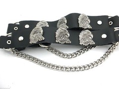 Eagle Leather Biker Western Boot Straps W Chain Buckle Women&rsquo;s Men PAIR