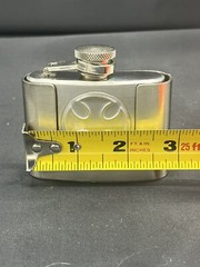 2 oz. Flask with Iron Cross Metal Removable Belt Buckle Alcohol Drink