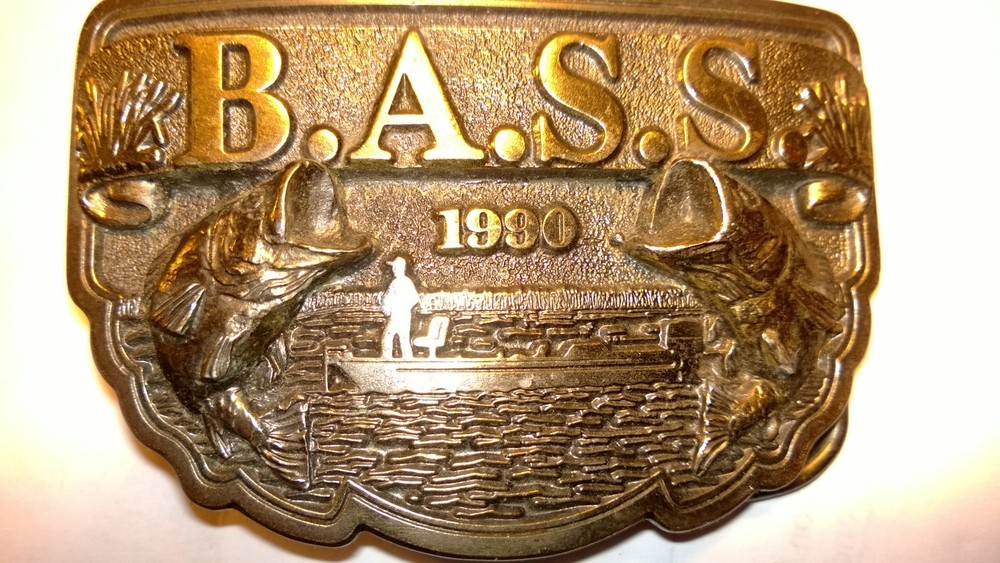 Brass Anglers Sportsman Society Belt Buckle 1990 BASS