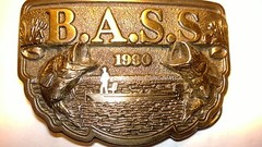 Brass Anglers Sportsman Society Belt Buckle 1990 BASS