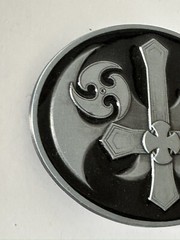 Celtic Iron Cross Pattern Totem Black Metal Belt Buckle