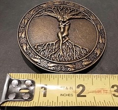 Motorcycle Belt Buckle Tree Of Life Marriage USA Christian Metal Collector