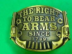 The Right to Bear Arms Since 1789 USA Gun Rights Commemorative Belt Buckle