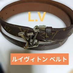 Louis Vuitton Pre-Owned Belt Monogram 3Cm Width Length 102 Buckle 5Cm
