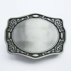 Western Edge Flower Trims Blank Metal Belt Buckle