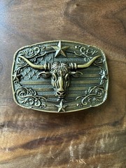American flag Longhorns Bull Head Style Western Cowboy Belt Buckles