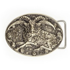 Aries german silver belt buckle, Aries ram Horoscope Astrological Zodiac Sign