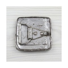 Destroyed Look Belt Buckle Antique Silver Metal Vintage Skirt Biker Grunge Style