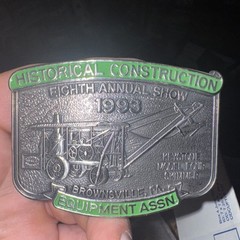 Historical Construction Equipment Rare Belt Buckle Limited Edition Embossed 1993